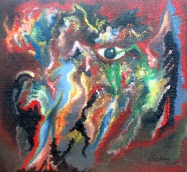 Painting titled "To Face My Fears" by Aytac Sisman, Original Artwork, Oil