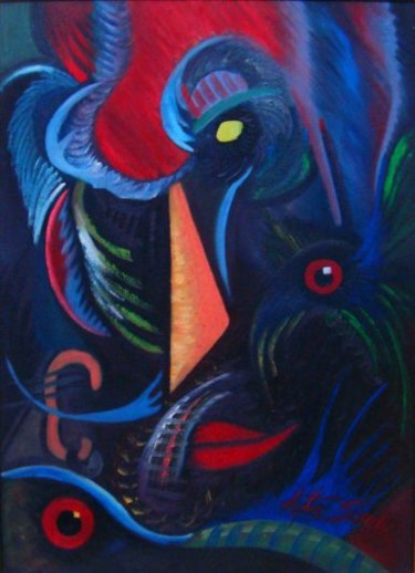 Malerei mit dem Titel "Evolution" von Aytac Sisman, Original-Kunstwerk, Öl