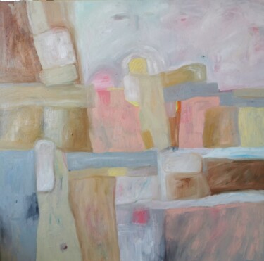 Картина под названием "Morning steps 80x80…" - Erika Petunoviene Ayte, Подлинное произведение искусства, Масло