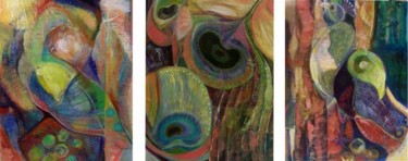 Peinture intitulée "Impressions of Peac…" par Azar Vaghefi, Œuvre d'art originale, Huile