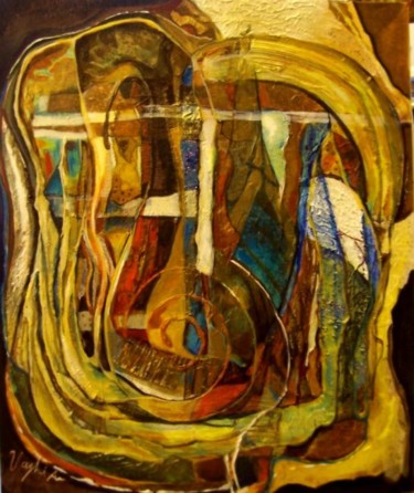 Painting titled "The Spiral" by Azar Vaghefi, Original Artwork, Oil