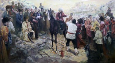 Pintura intitulada "The origin of Gorog…" por Azat Myradov, Obras de arte originais, Óleo