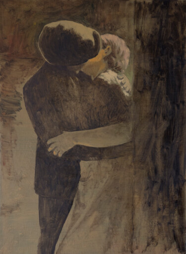 Pittura intitolato "Le Baiser" da Azat Pogosian, Opera d'arte originale, Olio