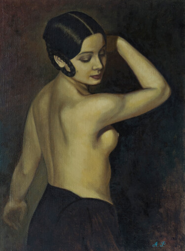 Pintura titulada "Model torse nu" por Azat Pogosian, Obra de arte original, Oleo