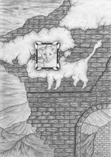 Drawing titled "Конец творения" by Azat Gm, Original Artwork, Pencil