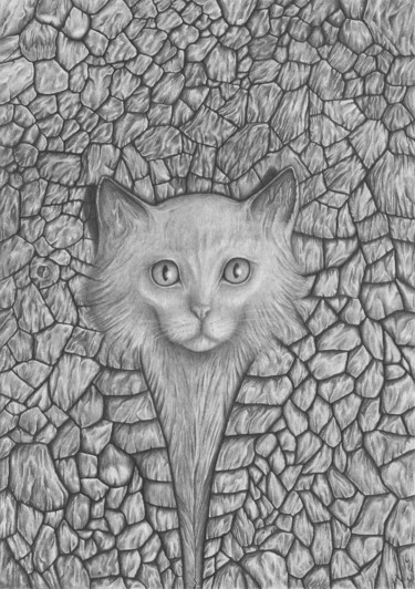 Drawing titled "Дорога" by Azat Gm, Original Artwork, Pencil