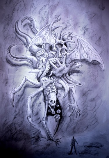 Drawing titled "Gate" by Azathoth, Original Artwork, Pencil