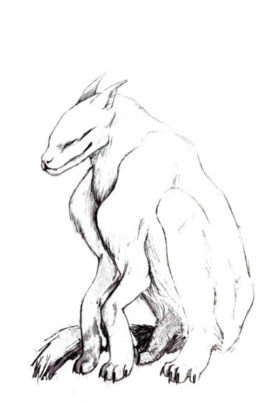 Desenho intitulada "Hound" por Azathoth, Obras de arte originais, Lápis