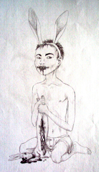 Drawing titled "jeux d'enfant" by Azathoth, Original Artwork, Pencil