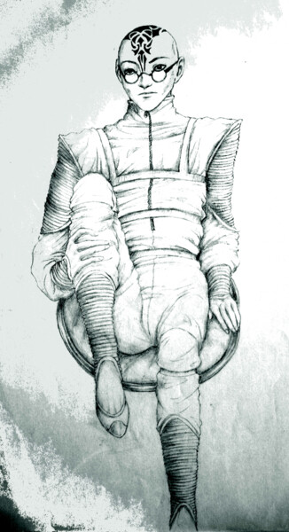 Dessin intitulée "Gunnar" par Azathoth, Œuvre d'art originale, Crayon