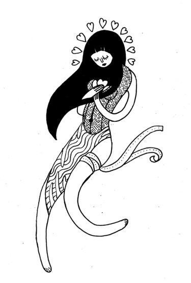 Zeichnungen mit dem Titel "Extraction émotionn…" von Azathoth, Original-Kunstwerk, Kugelschreiber