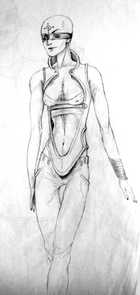 Disegno intitolato "Blind Erika" da Azathoth, Opera d'arte originale, Matita