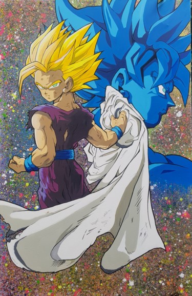 Peinture intitulée "Gohan" par Azba Theflex, Œuvre d'art originale, Acrylique