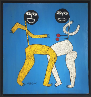Schilderij getiteld "La danse" door Azeddine, Origineel Kunstwerk, Acryl