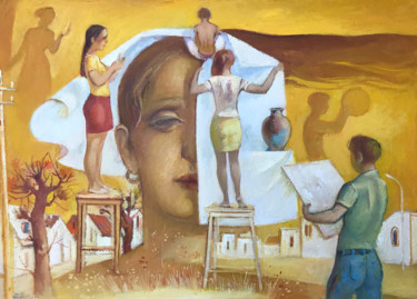 Рисунок под названием "the decoration" - Azeriman, Подлинное произведение искусства, Масло