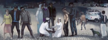 Pittura intitolato "Events of January 2…" da Azeriman, Opera d'arte originale, Pittura digitale