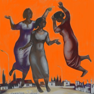 Painting titled "Happy time “Viktory…" by Azeriman, Original Artwork, Digital Painting