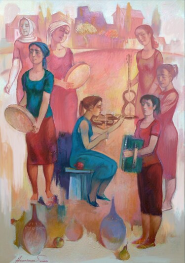 Drawing titled "Musicians" by Azeriman, Original Artwork, Digital Painting