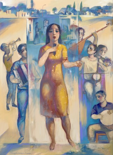 Drawing titled "Singer" by Azeriman, Original Artwork, Digital Painting