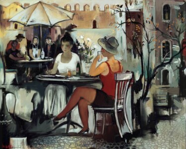 Pittura intitolato "Cafe-4" da Azeriman, Opera d'arte originale, Pittura digitale