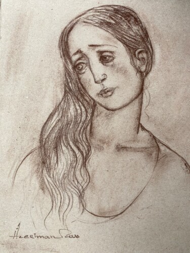 Drawing titled "Portret" by Azeriman, Original Artwork, Graphite