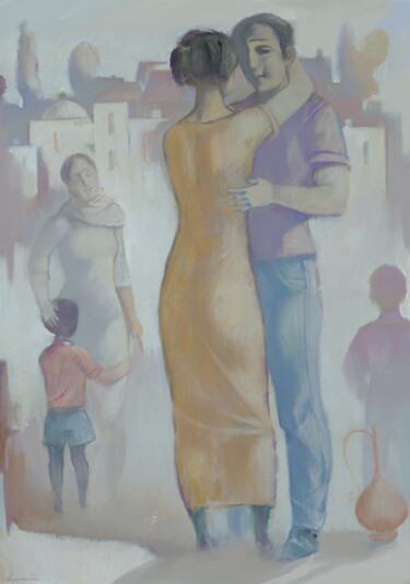 Malerei mit dem Titel "A couple-1" von Azeriman, Original-Kunstwerk, Digitale Malerei