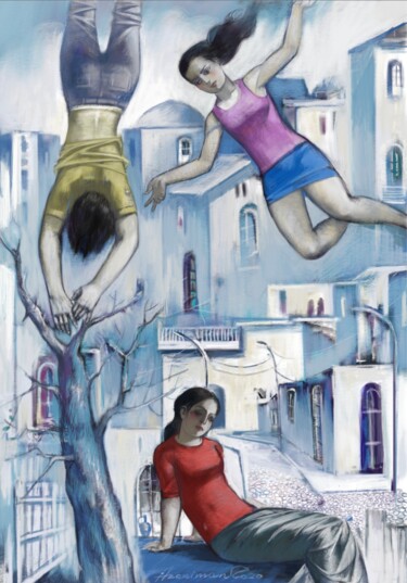 Картина под названием "Dream-1" - Azeriman, Подлинное произведение искусства, Цифровая живопись