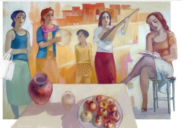 Peinture intitulée "Feast" par Azeriman, Œuvre d'art originale, Peinture numérique
