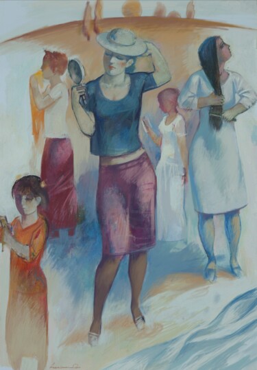 Painting titled "Recreation" by Azeriman, Original Artwork, Acrylic