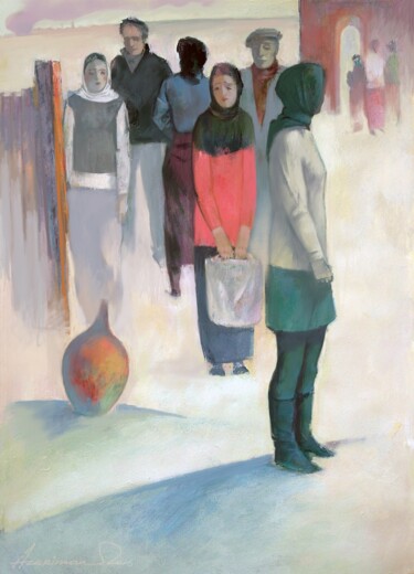 Peinture intitulée "Expectation" par Azeriman, Œuvre d'art originale, Acrylique