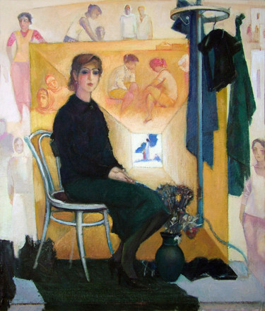 Painting titled "Model" by Azeriman, Original Artwork, Acrylic