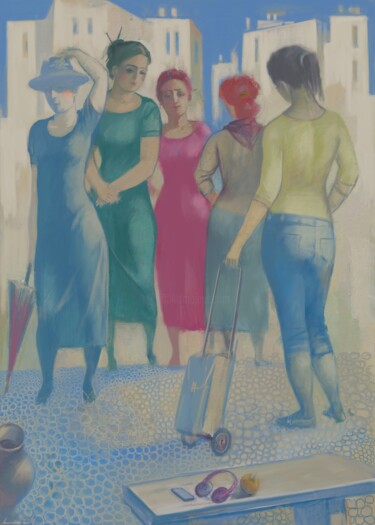 Malerei mit dem Titel "Students" von Azeriman, Original-Kunstwerk, Acryl