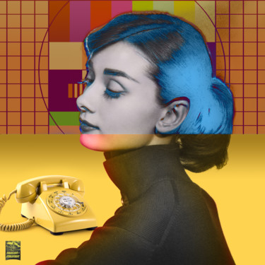 Digitale Kunst mit dem Titel "Audrey H." von Andreas Zimmermann, Original-Kunstwerk, Fotomontage