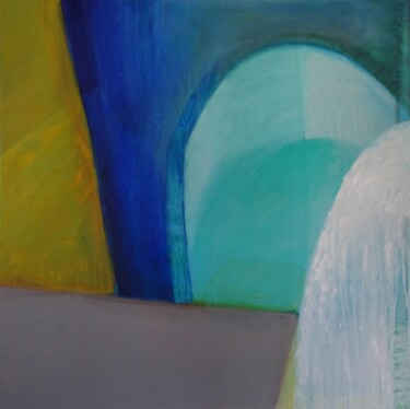 Painting titled "Therme" by Agnes Zirke, Original Artwork, Oil