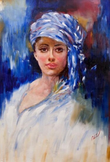 Painting titled "Next door Neighbour" by Aziz Anzabi, Original Artwork, Oil