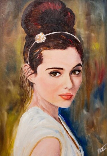 Painting titled "Elegance" by Aziz Anzabi, Original Artwork, Oil