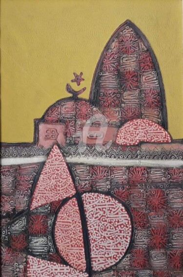 Schilderij getiteld "S'en tirer 40" door Aziz Ayachine, Origineel Kunstwerk, pigmenten