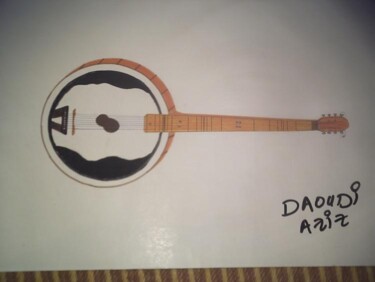 Painting titled "banjo" by Aziz Daoudi, Original Artwork