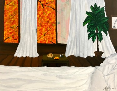 Peinture intitulée "Matin d’Automne" par Aziza Siankam, Œuvre d'art originale, Acrylique