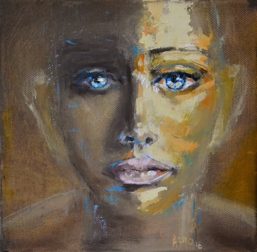 Pittura intitolato "Nude" da Azra Descoins, Opera d'arte originale, Olio