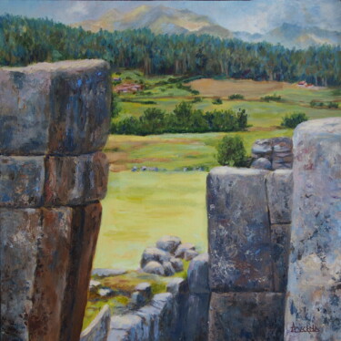 Peinture intitulée "Les Incas nous parl…" par Azucena, Œuvre d'art originale, Acrylique Monté sur Châssis en bois