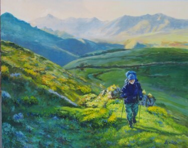 Картина под названием ""El Camino" The way…" - Azucena, Подлинное произведение искусства, Масло Установлен на Деревянная рам…