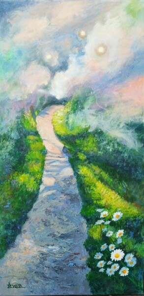 Peinture intitulée "Path to the uncerta…" par Azucena, Œuvre d'art originale, Acrylique Monté sur Châssis en bois