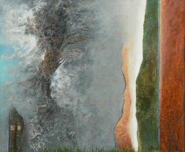 Painting titled "Et puis... la Terre?" by Azucena, Original Artwork, Oil