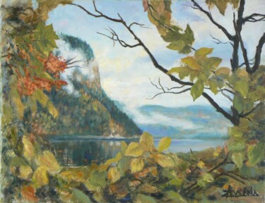 Painting titled "Rêve d'automne au S…" by Azucena, Original Artwork, Oil