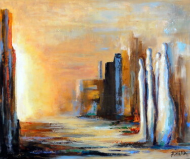 Painting titled "Avez-vous-vu-ça?" by Azucena, Original Artwork, Oil