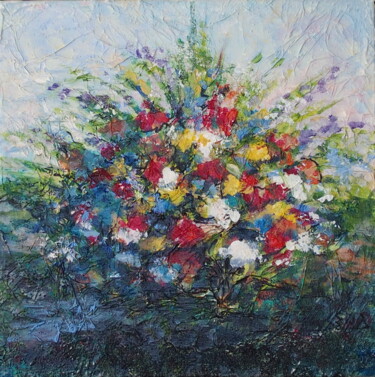 Peinture intitulée "Un bouquet sorti de…" par Azucena, Œuvre d'art originale, Acrylique