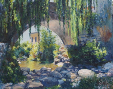 Painting titled ""Témoin des siècles…" by Azucena, Original Artwork, Oil