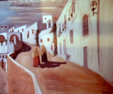 Pintura titulada "CALLE DE IBIZA" por Mary Carmen Diez Colorado, Obra de arte original