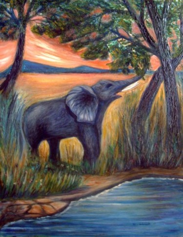 Pintura titulada "AFRICA 3" por Mary Carmen Diez Colorado, Obra de arte original